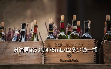 汾清原漿53度475mLv12多少錢一瓶