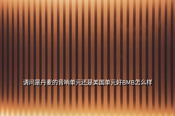 請(qǐng)問是丹麥的音響單元還是美國(guó)單元好BMB怎么樣