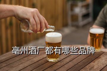 亳州酒廠都有哪些品牌