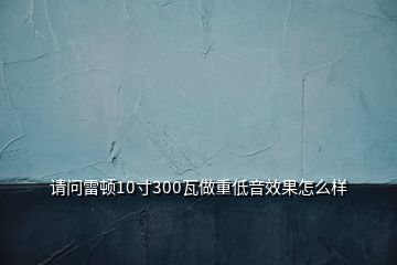 請(qǐng)問雷頓10寸300瓦做重低音效果怎么樣