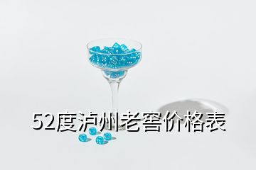 52度瀘州老窖價(jià)格表