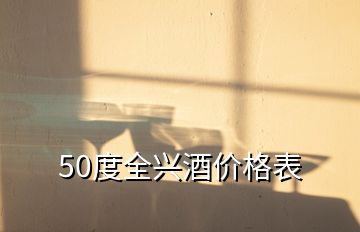 50度全興酒價格表