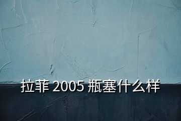 拉菲 2005 瓶塞什么樣