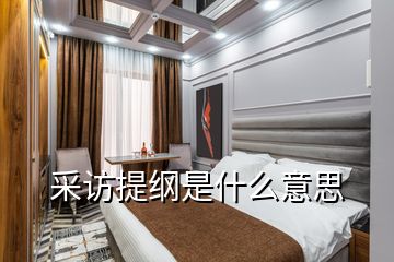 采訪提綱是什么意思