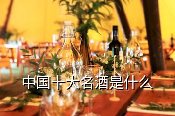 中國(guó)十大名酒是什么