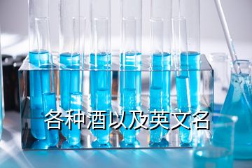 各種酒以及英文名