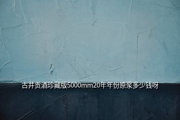 古井貢酒珍藏版5000mm20年年份原漿多少錢呀