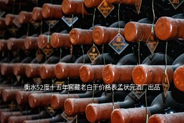 衡水52度十五年窖藏老白干價格表孟狀元酒廠出品