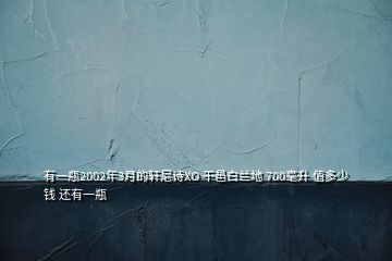 有一瓶2002年3月的軒尼詩XO 干邑白蘭地 700毫升 值多少錢 還有一瓶