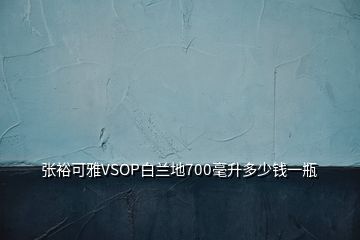 張裕可雅VSOP白蘭地700毫升多少錢一瓶