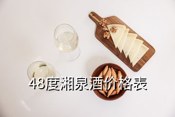 48度湘泉酒價(jià)格表