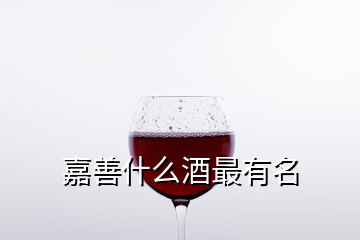 嘉善什么酒最有名