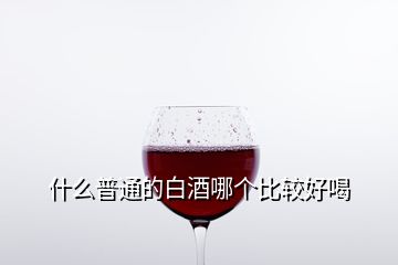 什么普通的白酒哪個比較好喝