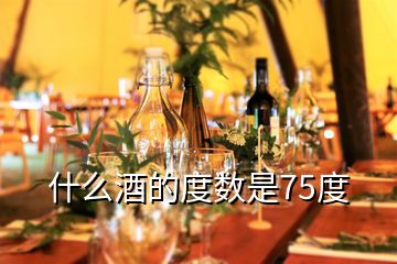 什么酒的度數(shù)是75度