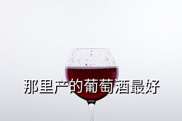 那里產(chǎn)的葡萄酒最好