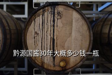 黔源國(guó)醬30年大概多少錢一瓶