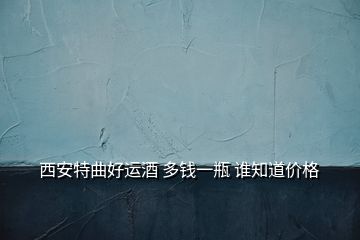 西安特曲好運酒 多錢一瓶 誰知道價格