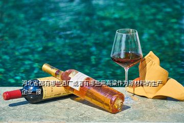 河北省都有哪些酒廠或者有哪些用高粱作為原材料的生產(chǎn)企業(yè)  搜