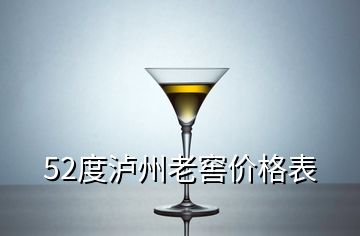 52度瀘州老窖價(jià)格表