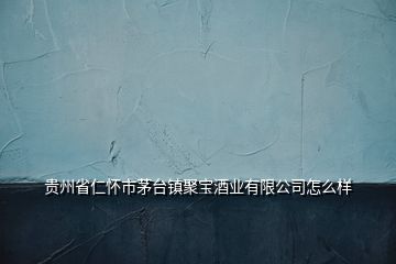 貴州省仁懷市茅臺鎮(zhèn)聚寶酒業(yè)有限公司怎么樣