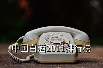 中國白酒2011排行榜