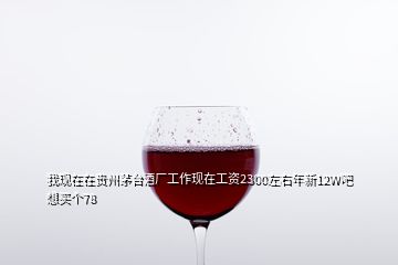 我現(xiàn)在在貴州茅臺(tái)酒廠工作現(xiàn)在工資2300左右年新12W吧 想買個(gè)78