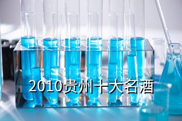 2010貴州十大名酒