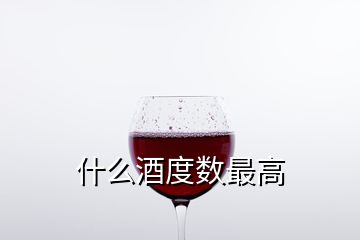 什么酒度數(shù)最高