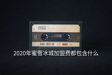 2020年蜜雪冰城加盟費都包含什么