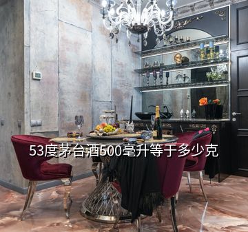 53度茅臺(tái)酒500毫升等于多少克