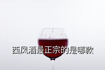 西鳳酒最正宗的是哪款