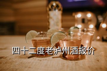 四十二度老瀘州酒報價