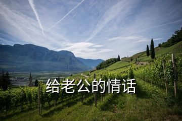 給老公的情話