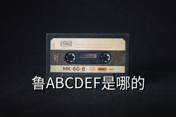 魯ABCDEF是哪的