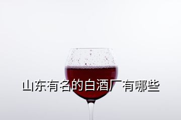 山東有名的白酒廠有哪些