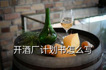 開酒廠計(jì)劃書怎么寫