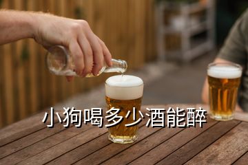 小狗喝多少酒能醉