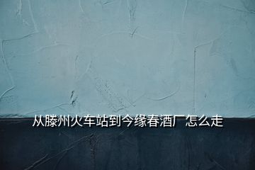 從滕州火車站到今緣春酒廠怎么走