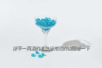 廖平一兩酒的老總是知道的請(qǐng)回答一下