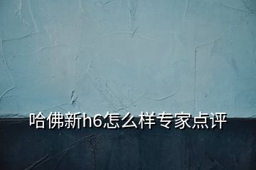 哈佛新h6怎么樣專家點(diǎn)評(píng)