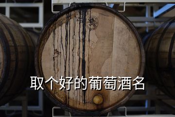 取個(gè)好的葡萄酒名