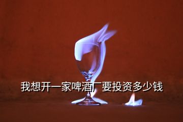 我想開(kāi)一家啤酒廠要投資多少錢