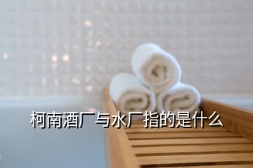 柯南酒廠(chǎng)與水廠(chǎng)指的是什么