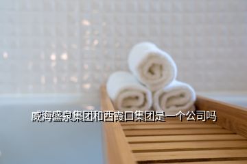 威海盛泉集團和西霞口集團是一個公司嗎