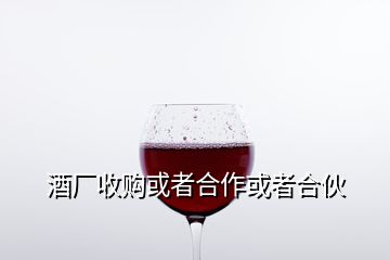 酒廠(chǎng)收購(gòu)或者合作或者合伙