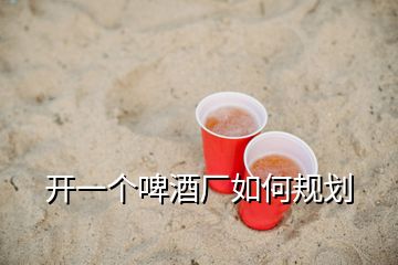 開一個啤酒廠如何規(guī)劃