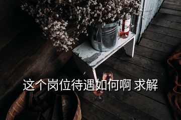 這個(gè)崗位待遇如何啊 求解