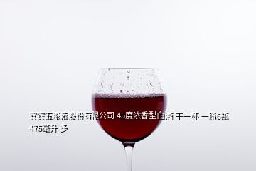 宜賓五糧液股份有限公司 45度濃香型白酒 干一杯 一箱6瓶475毫升 多