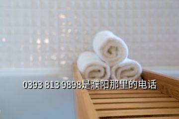 0393 813 9898是濮陽(yáng)那里的電話