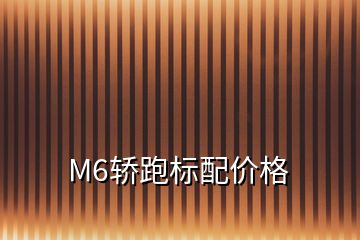 M6轎跑標配價格